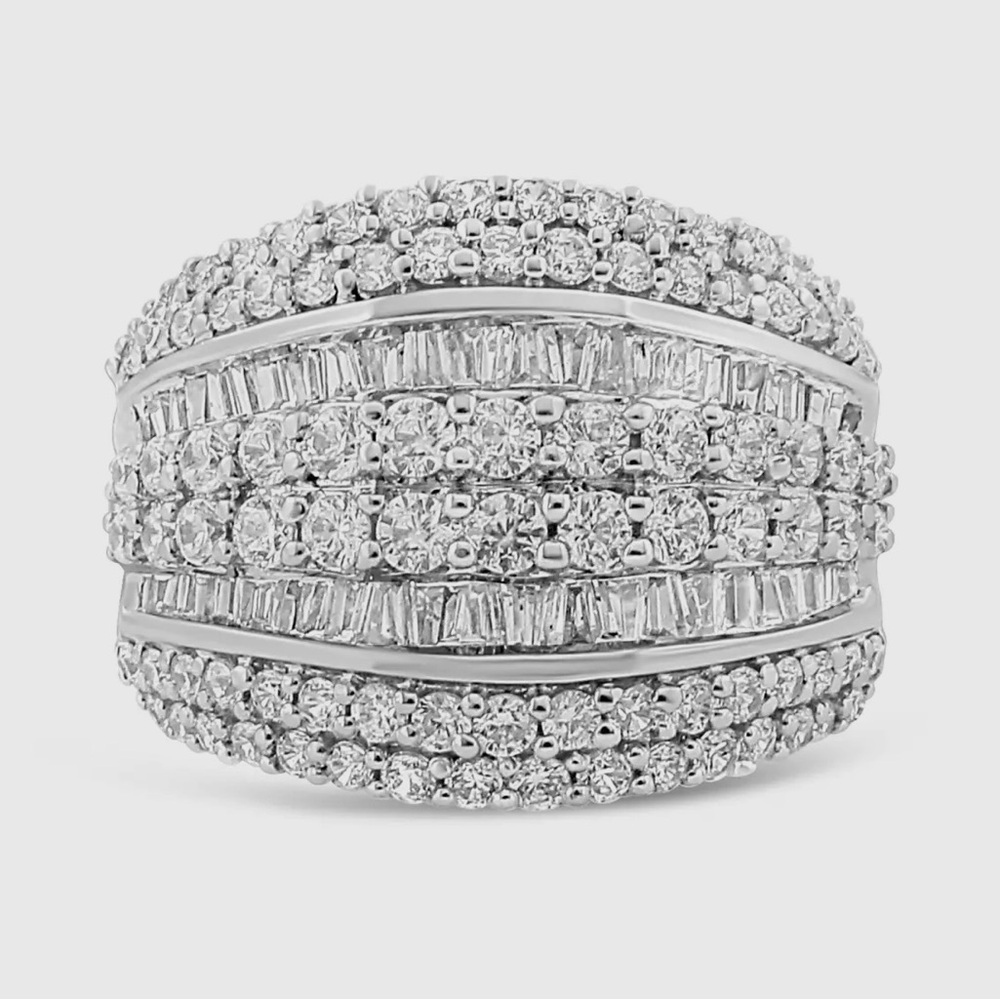 Gorgeous Statement Ring-Sterling Silver 2.0ctw Di… - image 4